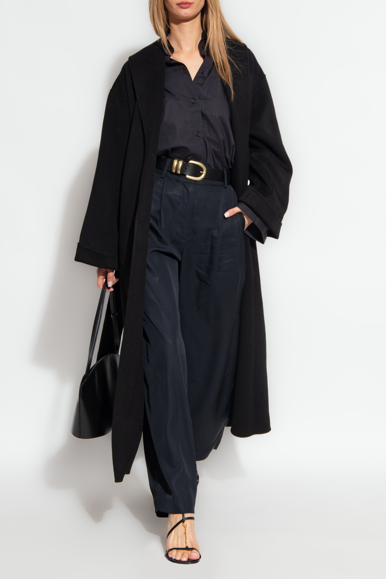 Black Trullas wool coat By Malene Birger Vitkac Germany